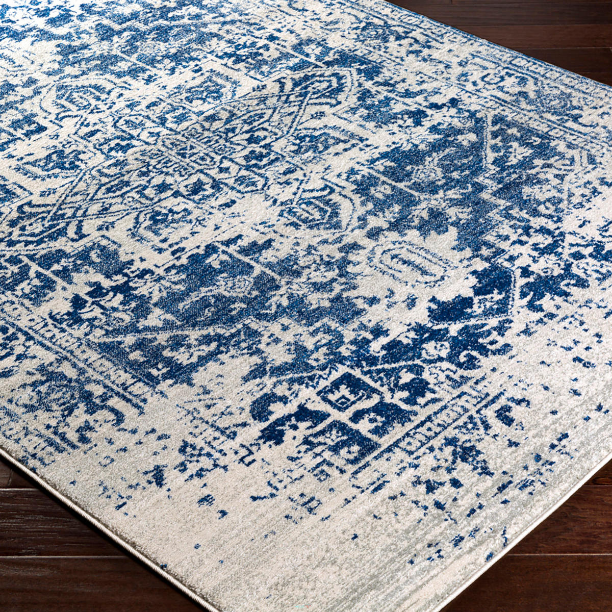 VINTAGE-TEPPICH 80/220 cm Blau - Blau, Naturmaterialien/Textil (80/220cm) - LIVABLISS