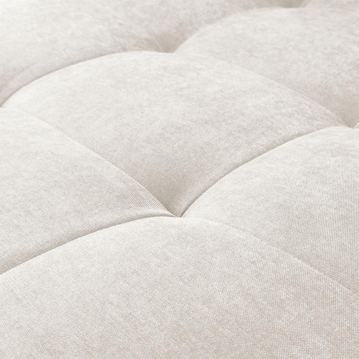 ECKSOFA Gepolstertes CLOUD mit Schlaffunktion und Bettkasten, Wind 02 - Beige, Textil (277/143cm) - Lookway