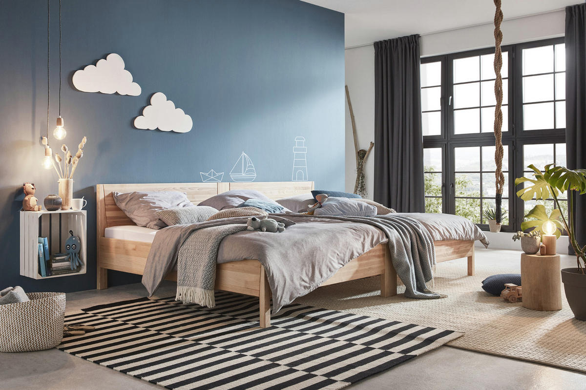 FAMILIENBETT VIANO 270x200 - Eschefarben, Holz (270/200cm) - Ecolignum