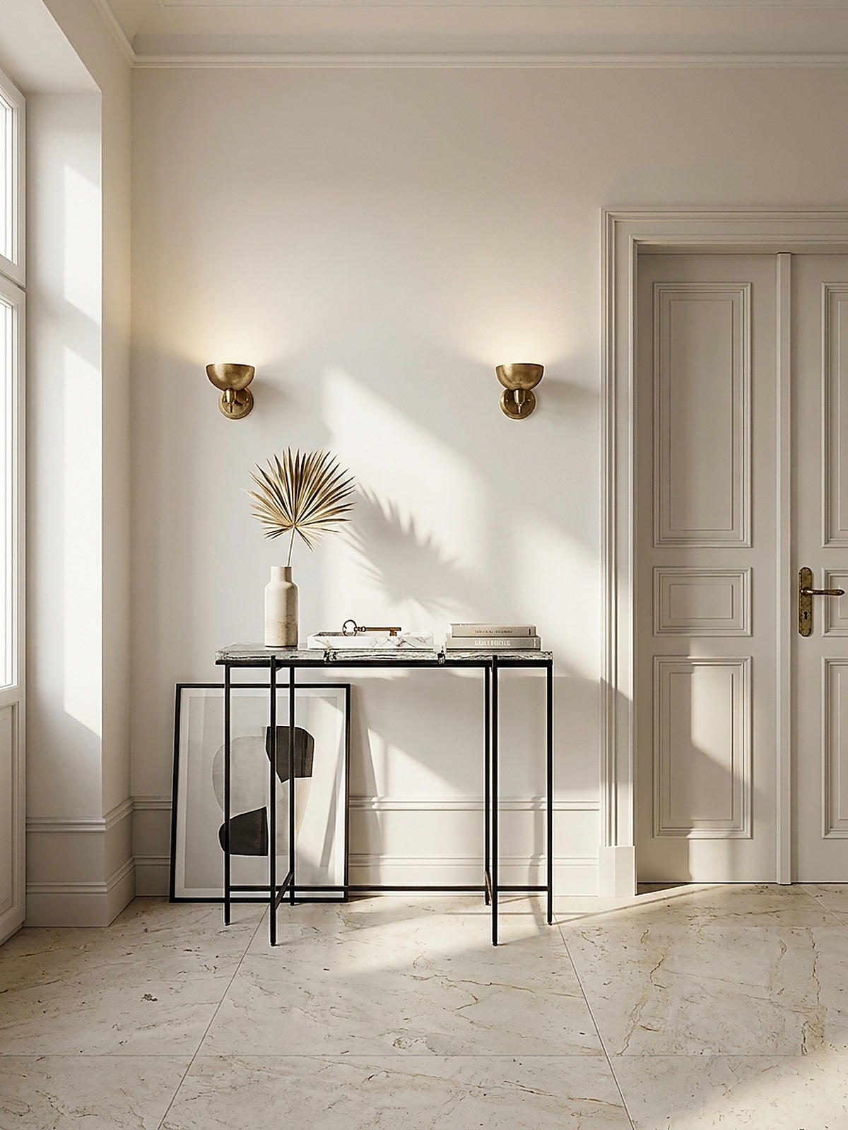 KONSOLENTISCH – Schwarz/Glas, 90x29x85 cm, Metallgestell, mit abnehmbaren Tischplatten - Schwarz, Glas/Metall (29/90/85cm) - KADIMA DESIGN