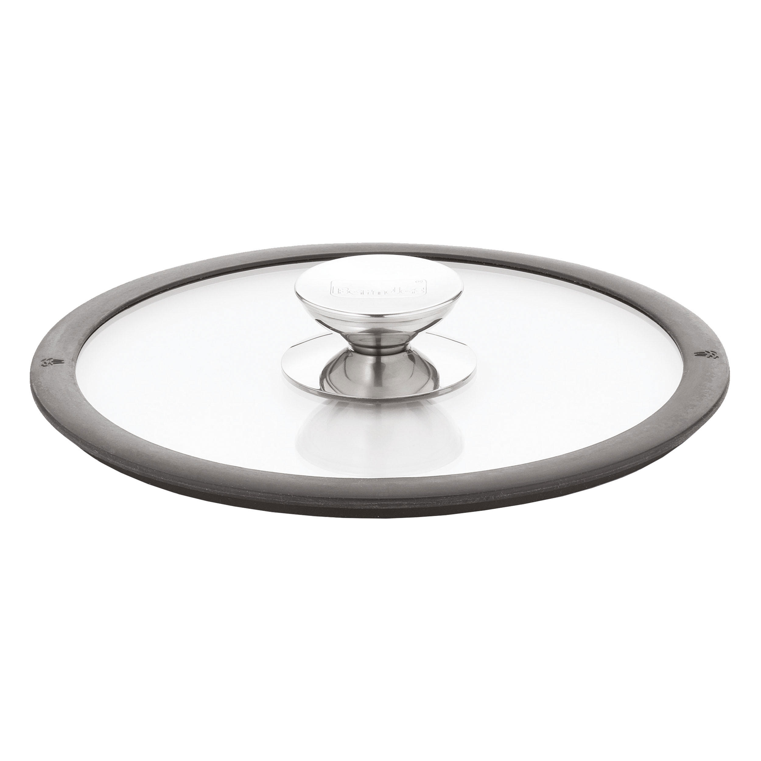 GLASDECKEL mit Silikonring, Transparent / Schwarz, 28 cm - Schwarz, Metall (16.14/12.2/6.69cm) - Berndes