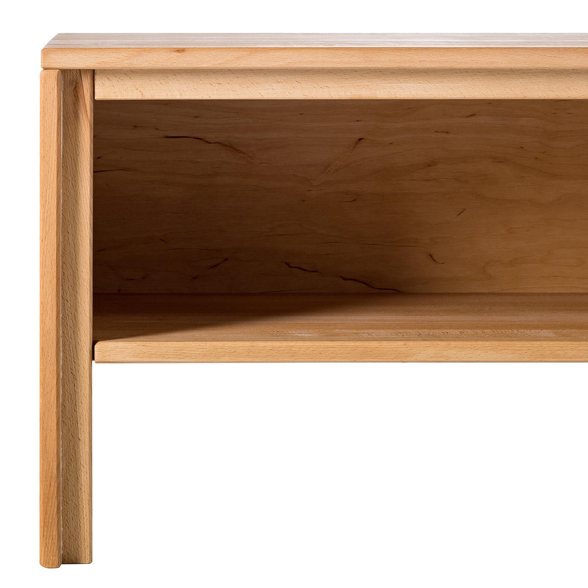 GARDEROBENBANK - Buche massiv - Buchefarben, Holz (90/49/40cm) - home24