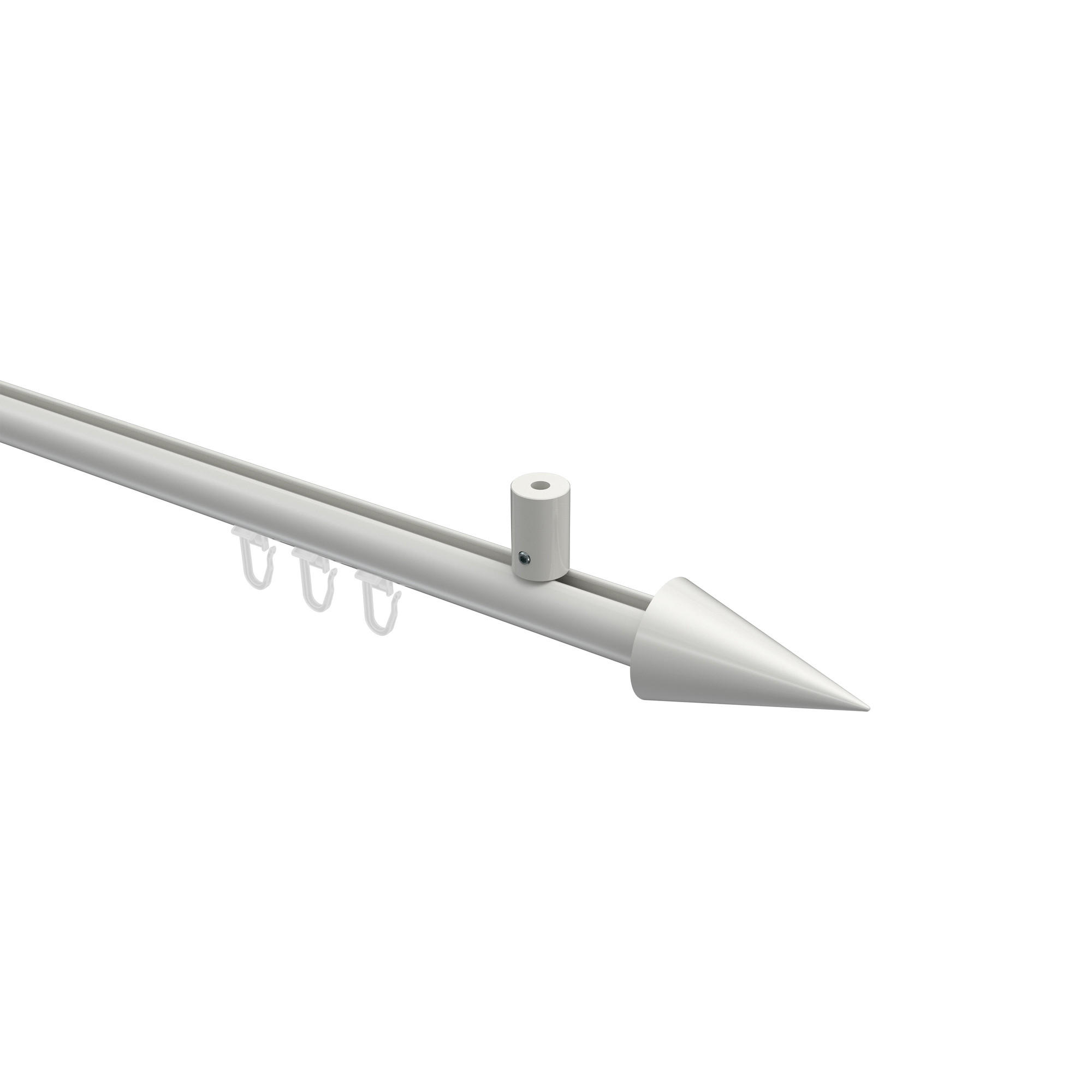 GARDINENSTANGE INNENLAUF Sonius Savio 100 cm, 1-läufig, 20 mm Ø Weiß - Weiß, Metall (100cm) - INTERDECO