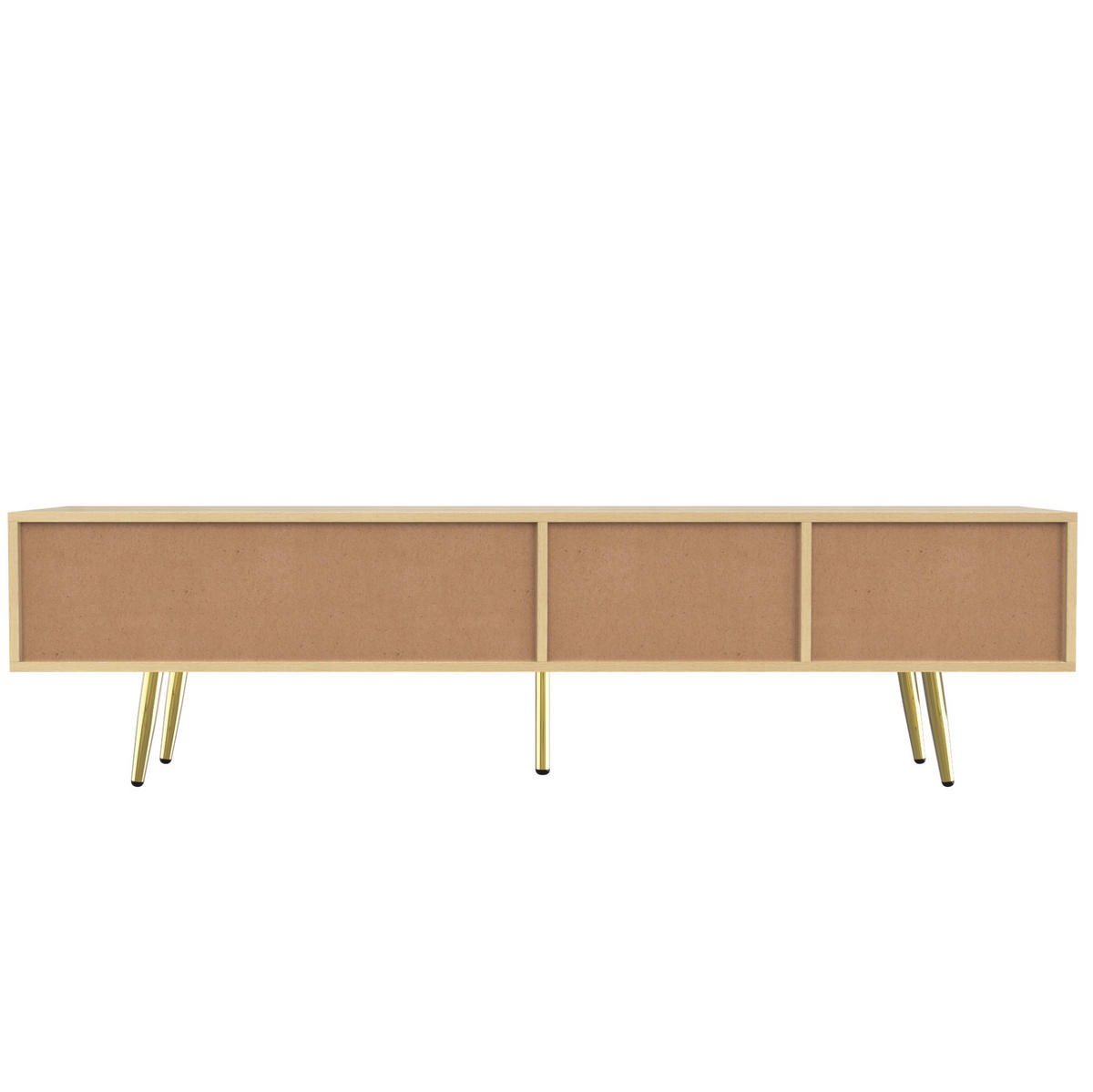 TV-LOWBOARD 160/36/42 cm mit 2 Schubladen und 2 offenen Fächern - Braun, Holzwerkstoff (160/42/36cm) - BEAOK