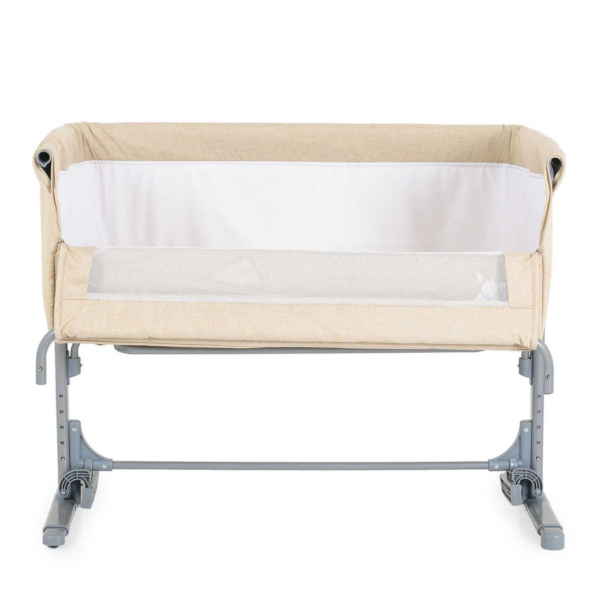 BEISTELLBETT Mystery beige 85 x 47 cm, Schaukelfunktion, 5-fach verstellbar, Anti-Reflux - Beige, Metall (47/85cm) - Moni