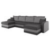 ECKSOFA Kris U Lux - Schwarz/Grau, Holz/Kunststoff (304/80/140cm) - MIRJAN24