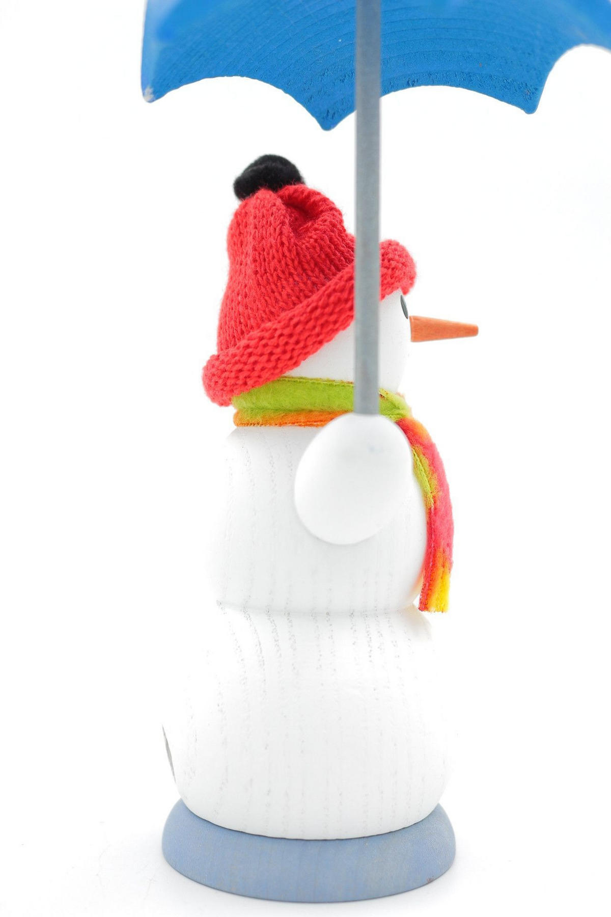 RÄUCHERFIGUR Räuchermännchen Schneemann mit Schirm 13 cm - Multicolor, Holz (6/13/10cm)