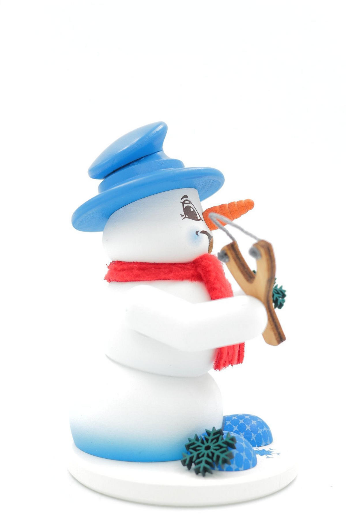 RAUCHFIGUR Scheemann Weiß Flockenwerfer 13 cm - Multicolor, Holz (10/13/0.1cm)