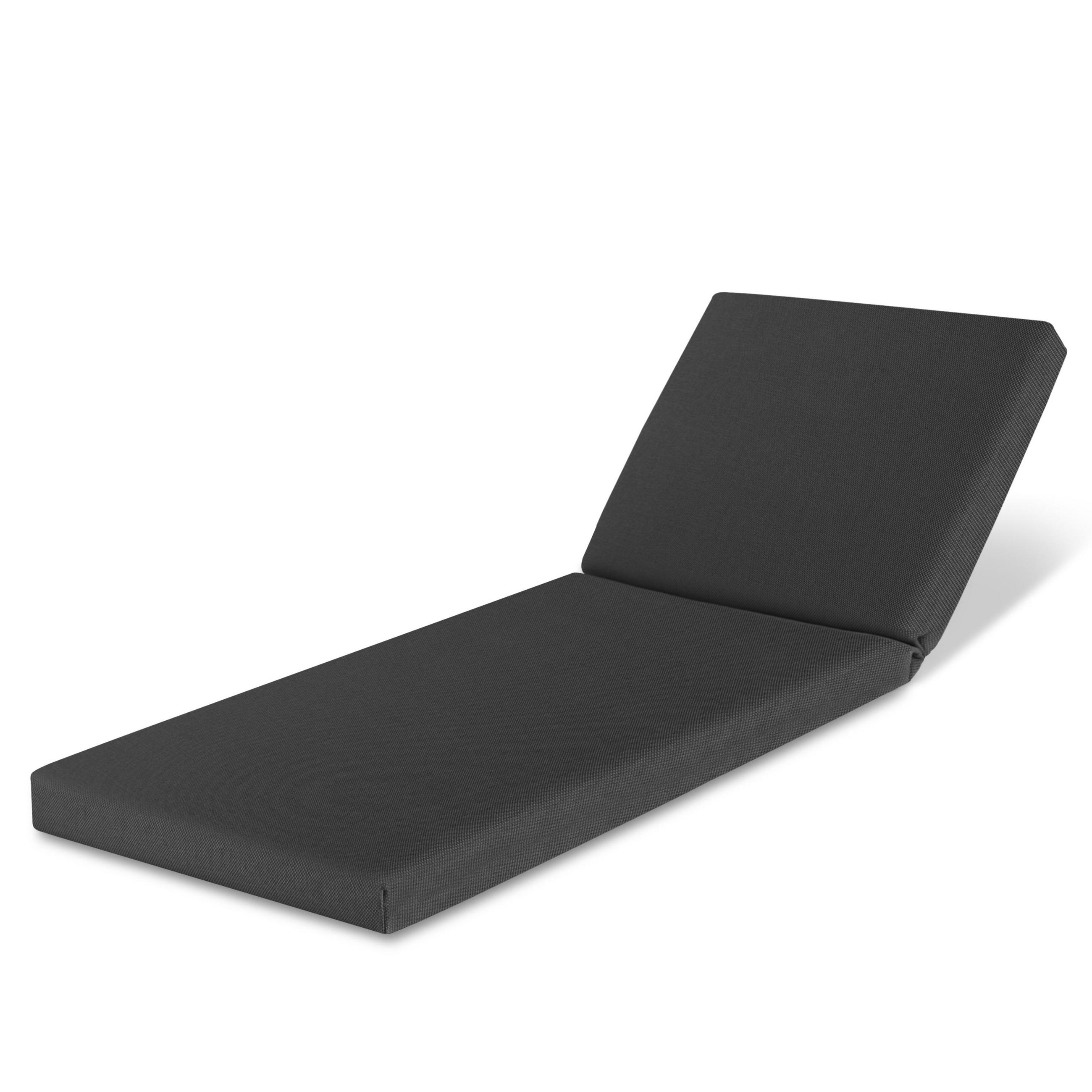 Beautissu Rollliegenauflage Anthrazit 60x5x190 cm