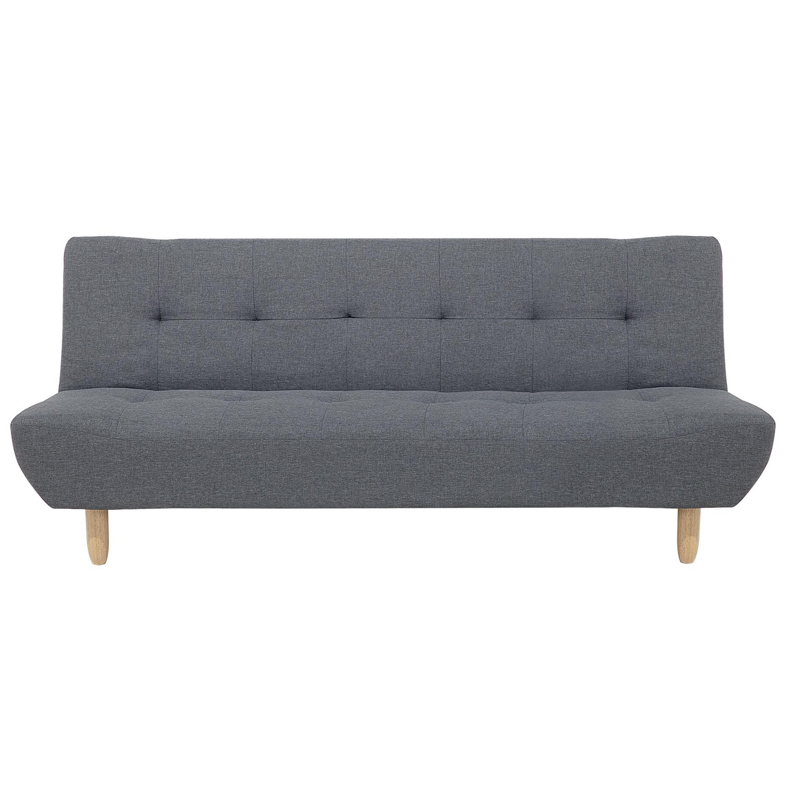 3-SITZER-SCHLAFSOFA dunkelgrau Alsten - Hellbraun/Dunkelgrau, Textil (182/80/83cm) - Beliani