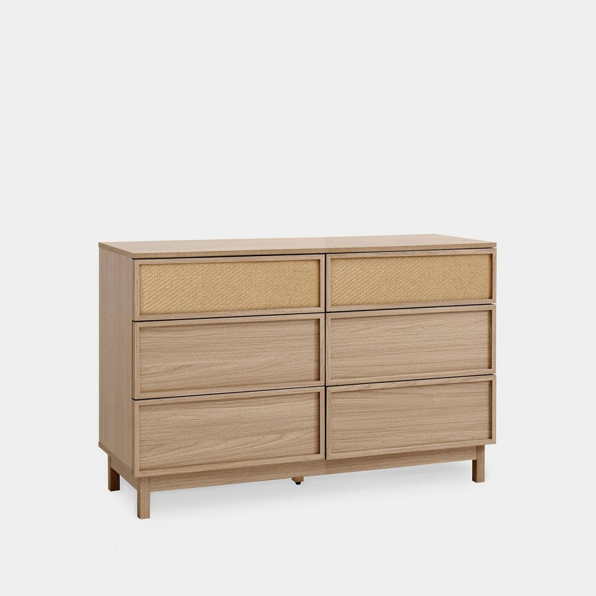 SCHUBLADENKOMMODE DOPPELTE Bora Natürlich 120 cm x 77,5 cm - Naturfarben, Holzwerkstoff (120/77/40cm) - Klast Home