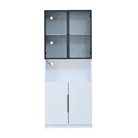VITRINE Weiß 80/30/200 cm - Weiß, Holzwerkstoff (80/200/30cm) - PANGIVO