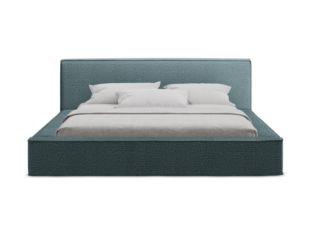 POLSTERBETT mit Bettkasten und Lattenrost 180x240 Blau - Blau/Petrol, Kunststoff/Textil (140/200cm) - Makamii
