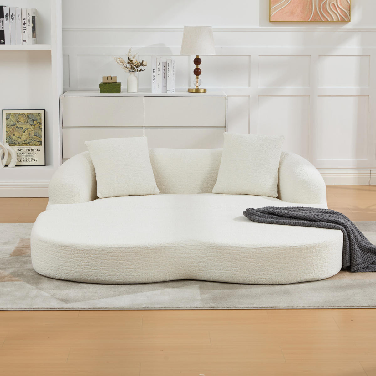 SCHLAFSOFA 157 cm Beige Chenille für 2 Personen - Beige, Kunststoff (84/65/157cm) - Meubliv