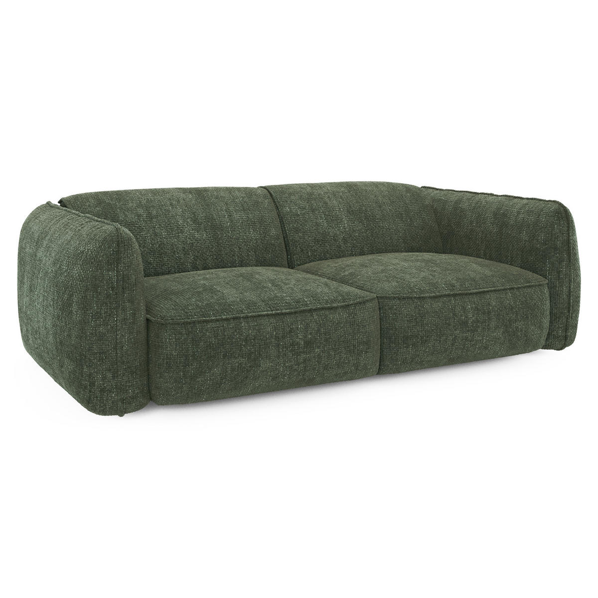 SOFA 4-SITZER Rastervelours Olivgrün 230cm - Olivgrün, Textil (230/74/90cm) - Sia Home