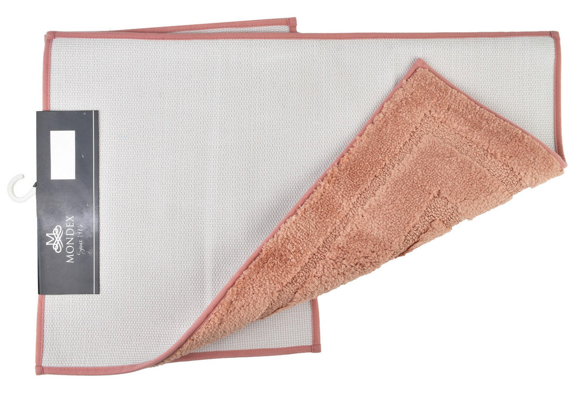 BADTEPPICH Zac Rosa 80/50/2 cm Textilien - Rosa, Textil (50/80cm) - Mondex