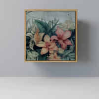 SIDEBOARD HEAVENLY BLOOM, Eichefarben, 57,5x42x57,5 cm, Ohne Füße - Eichefarben/Multicolor, Holzwerkstoff (57.5/57.5/42cm) - SpaceRebels