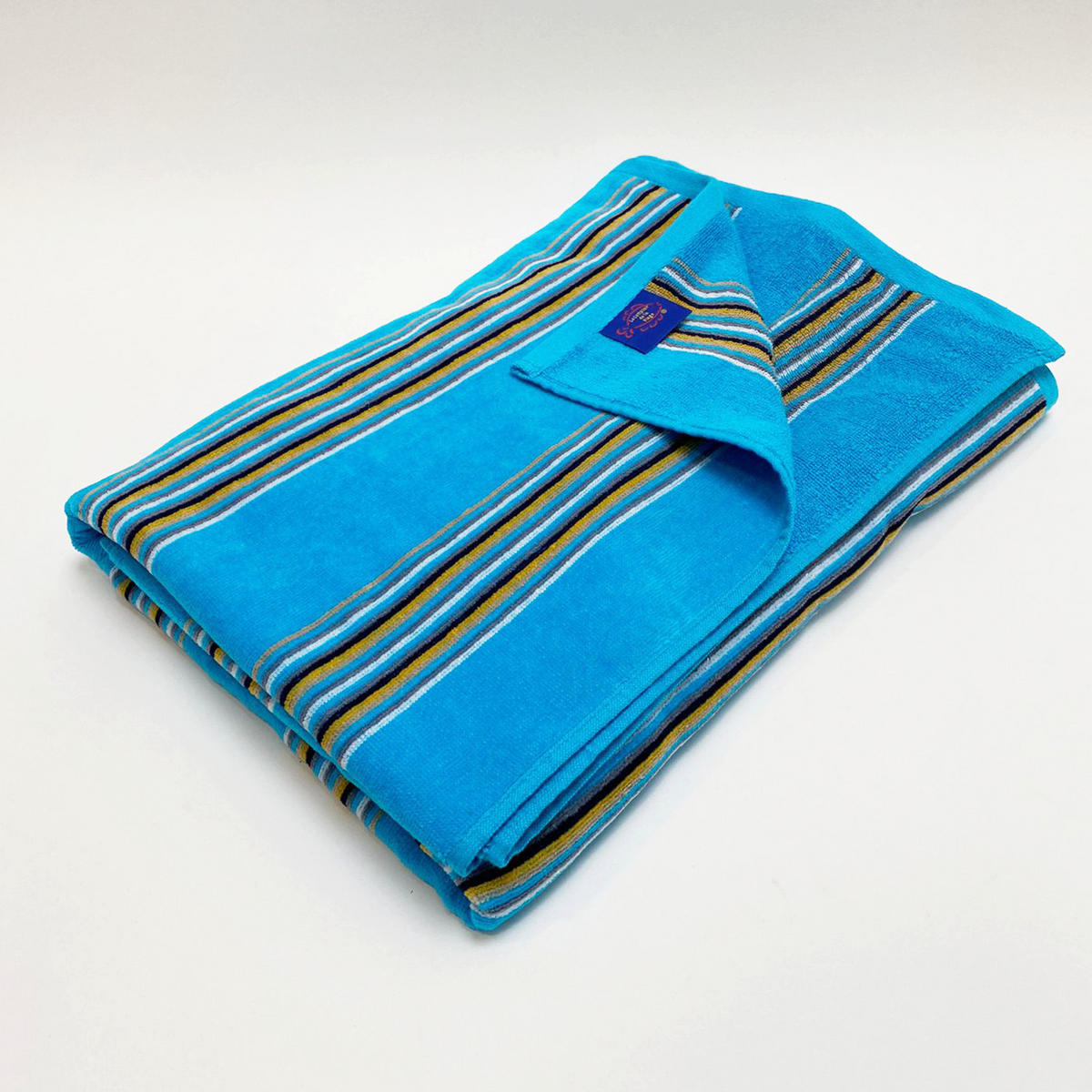 STRANDTUCH Frottee Velours Jacquard Milonga Türkis 70x140 400g/m² - Blau, Textil (70/140cm) - LE COMPTOIR DE LA PLAGE