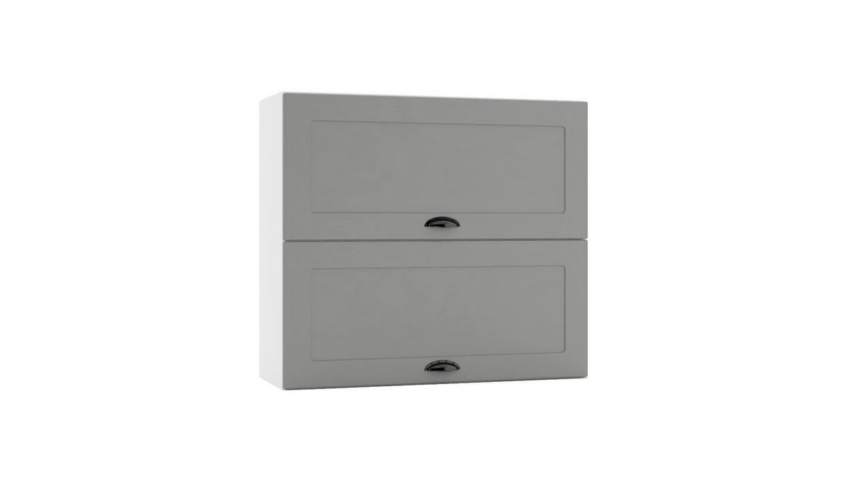 HÄNGESCHRANK W80GRF/2 – Elvara – Funktionales Design Konzept – Weiß / Matt - Weiß, Holzwerkstoff (80/72/30cm) - ROYAL24_MARKT