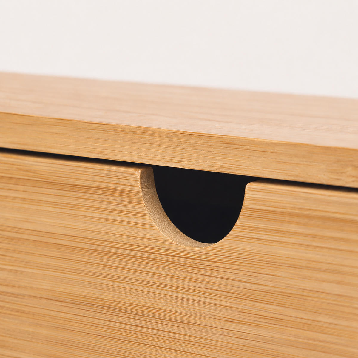 SCHUBLADENBOX Natur Bambus 14x33x21 cm - Hellbraun, Holz (21/33/13.5cm) - Relaxdays