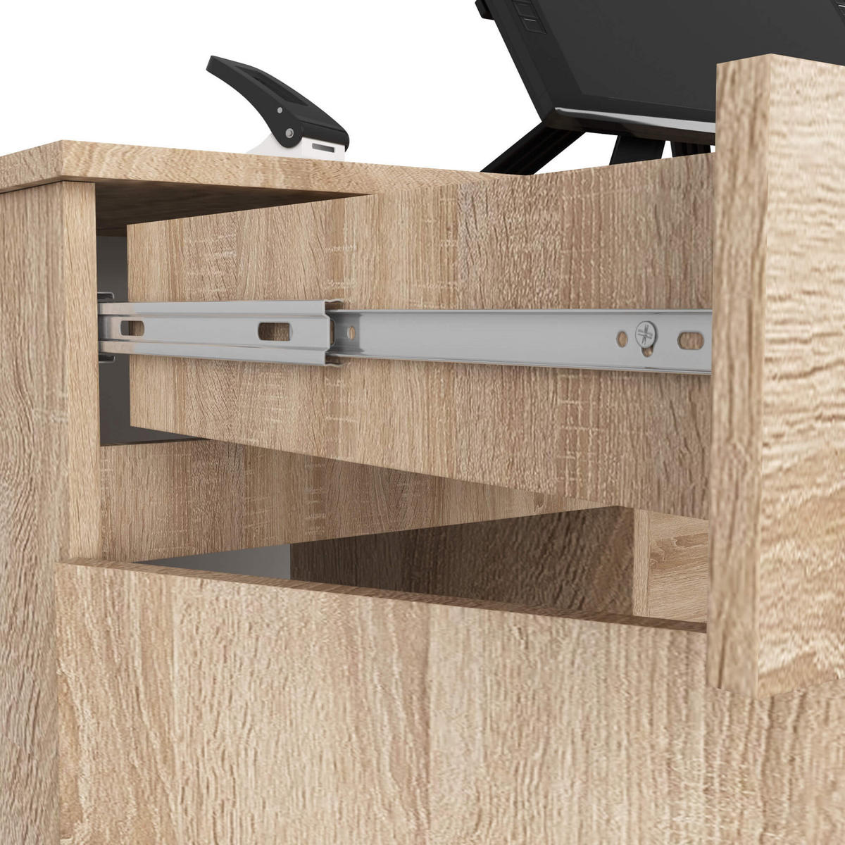 SCHREIBTISCH Sonoma-Eiche 135x50x77 cm - Sonoma Eiche, Holzwerkstoff (50/135/77cm) - Akord