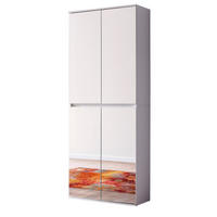 GARDEROBENSCHRANK weiß 74 x 191 cm, Schuhschrank mit Spiegeltüren - Weiß, Glas/Holzwerkstoff (74/191/34cm) - Top.Furn