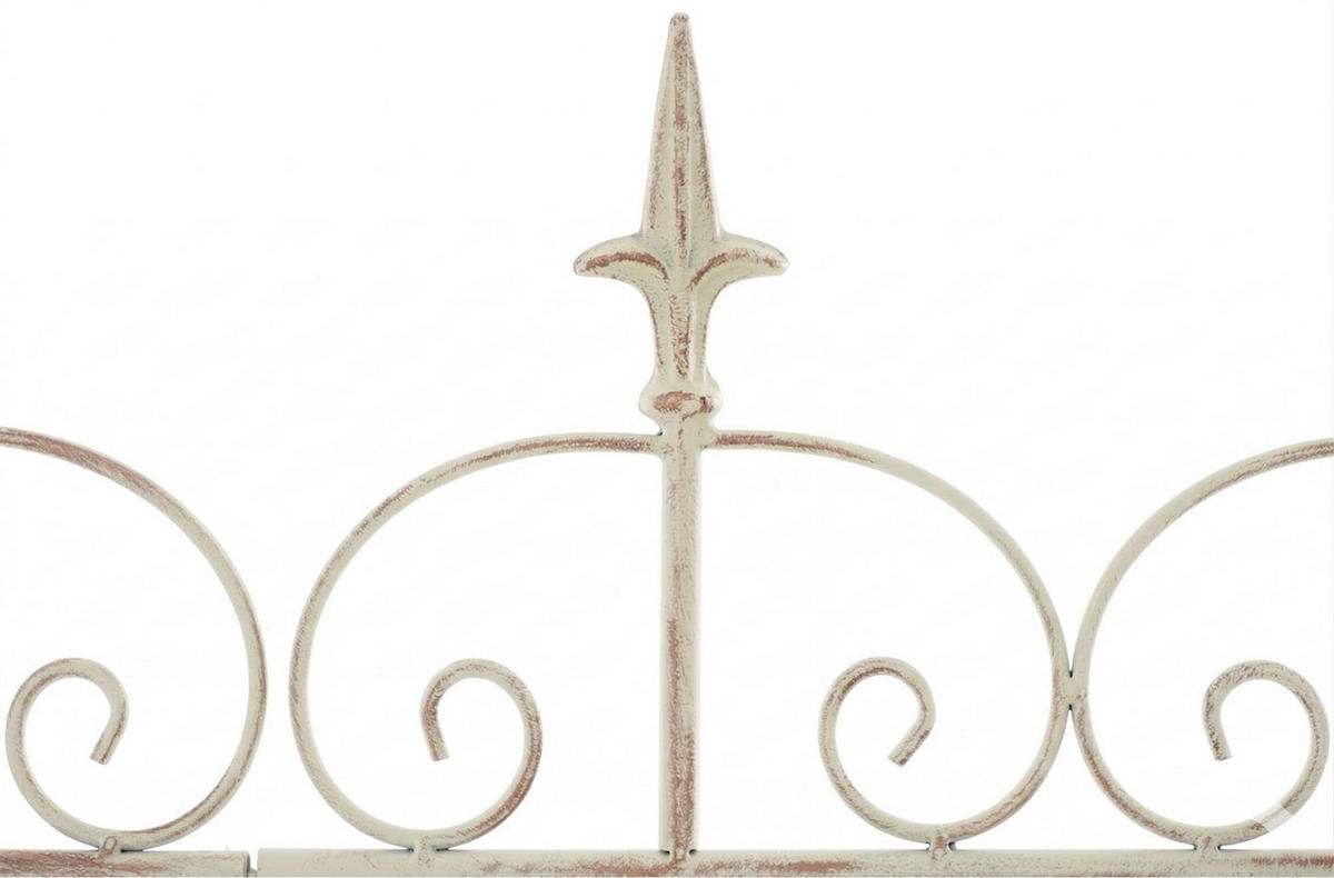 GARTENZAUN Metall Antik-Creme - Creme, Metall (124/116cm) - CLP