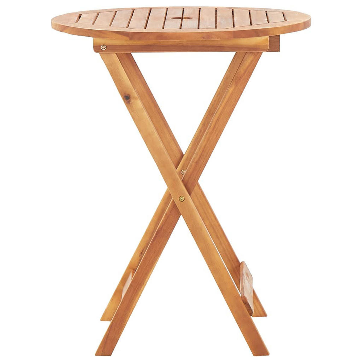 GARTENTISCH Klappbar 60/75 Cm Massivholz Akazie - Braun, Holz (60/60/75cm) - vidaXL