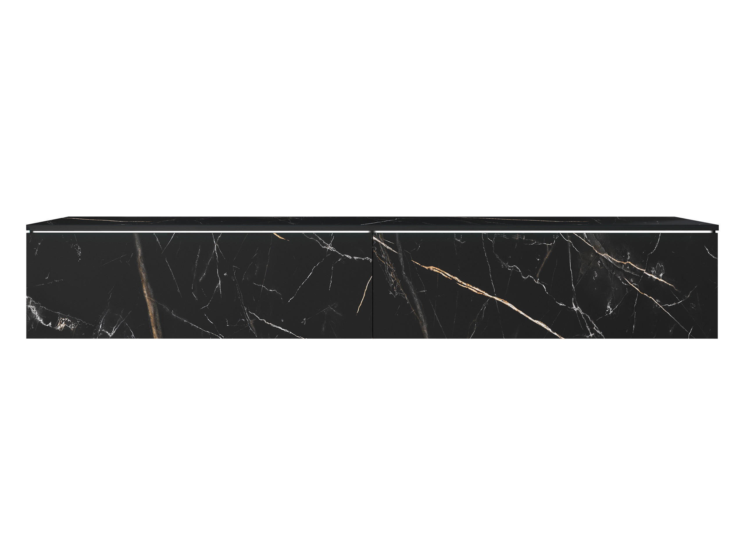 TV-LOWBOARD D180 mit weißer LED Beleuchtung - Silberfarben/Multicolor, Holzwerkstoff/Kunststoff (180/30/33cm) - MIRJAN24