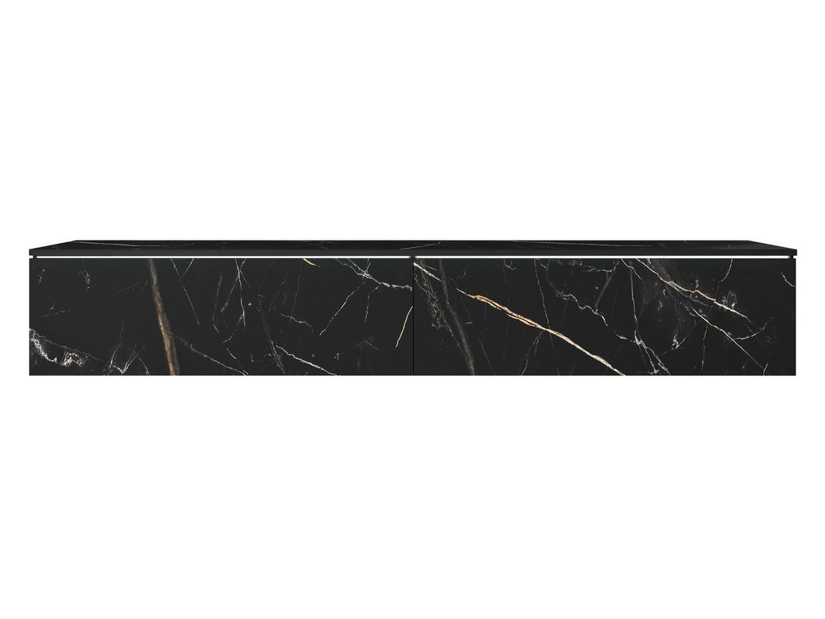 TV-LOWBOARD D180 mit weißer LED Beleuchtung - Silberfarben/Multicolor, Holzwerkstoff/Kunststoff (180/30/33cm) - MIRJAN24