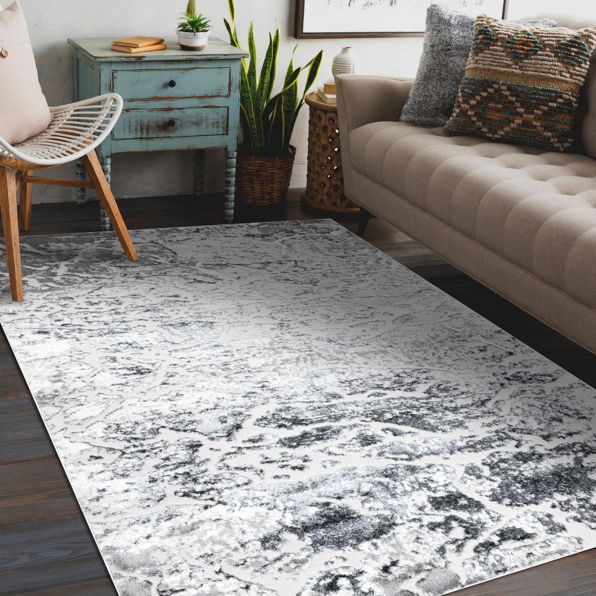 TEPPICH Mefe 120/170 cm - Grau, Textil (120/170cm) - rugsX