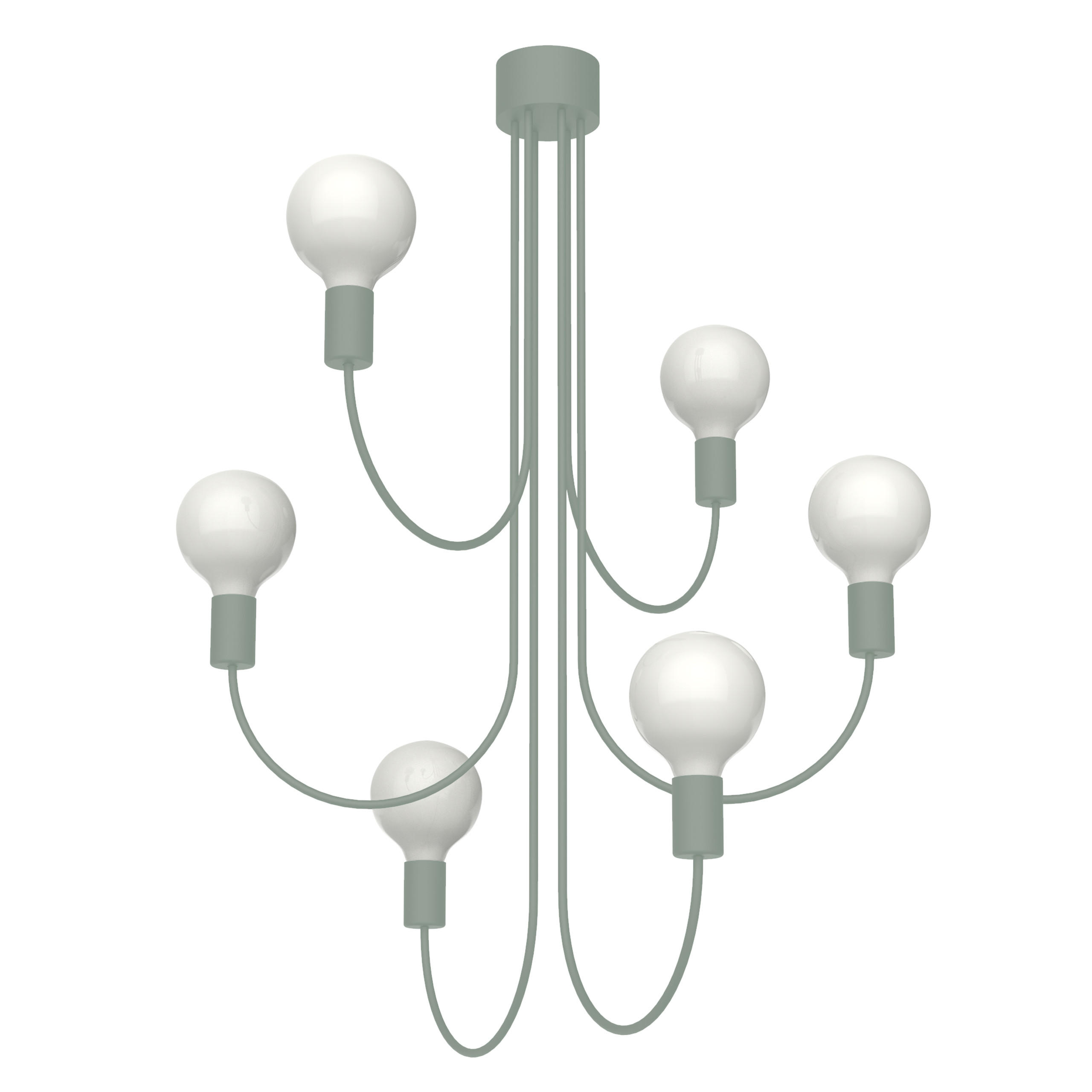 DECKENLEUCHTE - Grün, Metall (60/60/115cm) - Lumicom