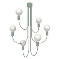DECKENLEUCHTE - Grün, Metall (60/60/115cm) - Lumicom