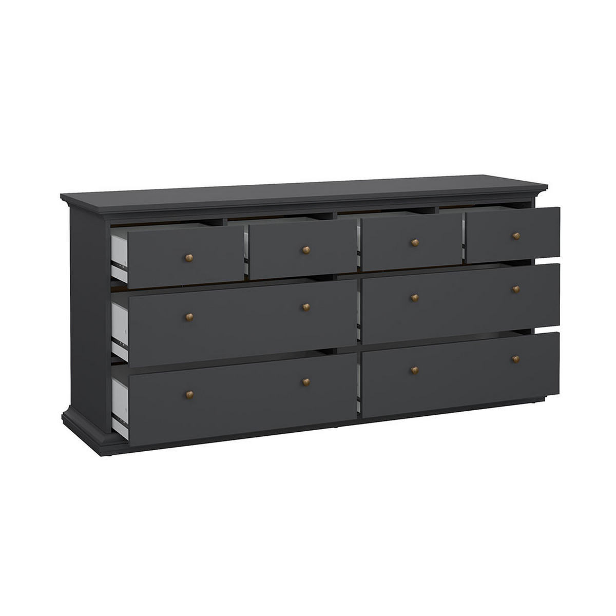 KOMMODE Schwarz - Schwarz, Holzwerkstoff (183/87/48cm) - ebuy24
