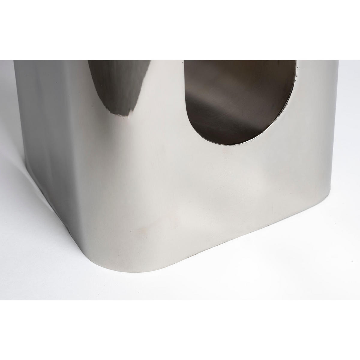 BEISTELLTISCH Creek Chrom - Silberfarben, Metall (29/29/48cm) - Zuiver