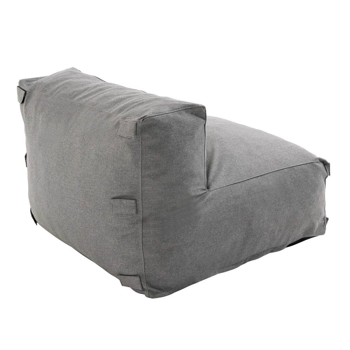 GARTENSOFA mit 3 Sitzplätzen, Grau - Grau, Textil - Oviala