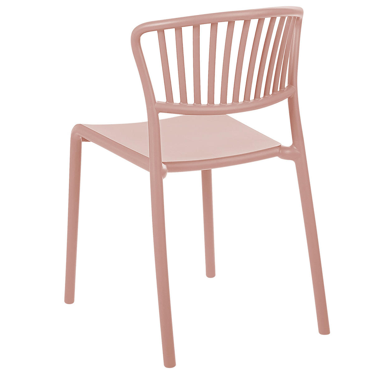 GARTENSTÜHLE 4er-Set Kunststoff rosa Gela - Pink, Kunststoff (45/78/50cm) - Beliani