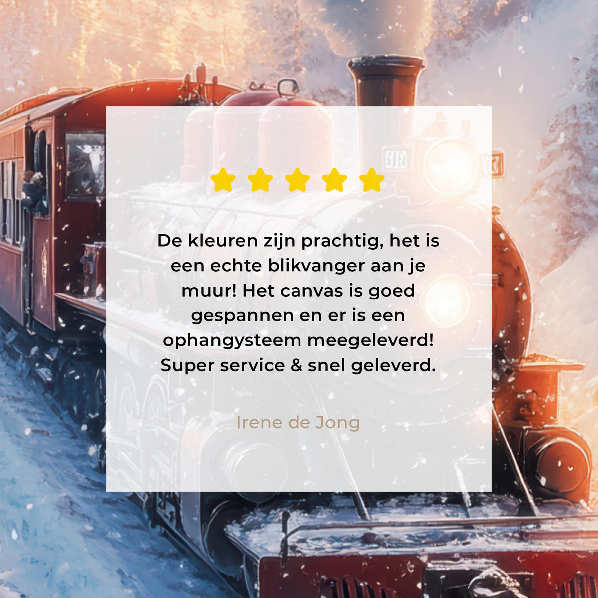 LEINWANDBILD Weihnachtszug - Schnee - Winter - Weihnachten Room Decor 30x40 cm - Dunkelrot, Textil (30/40cm) - MuchoWow