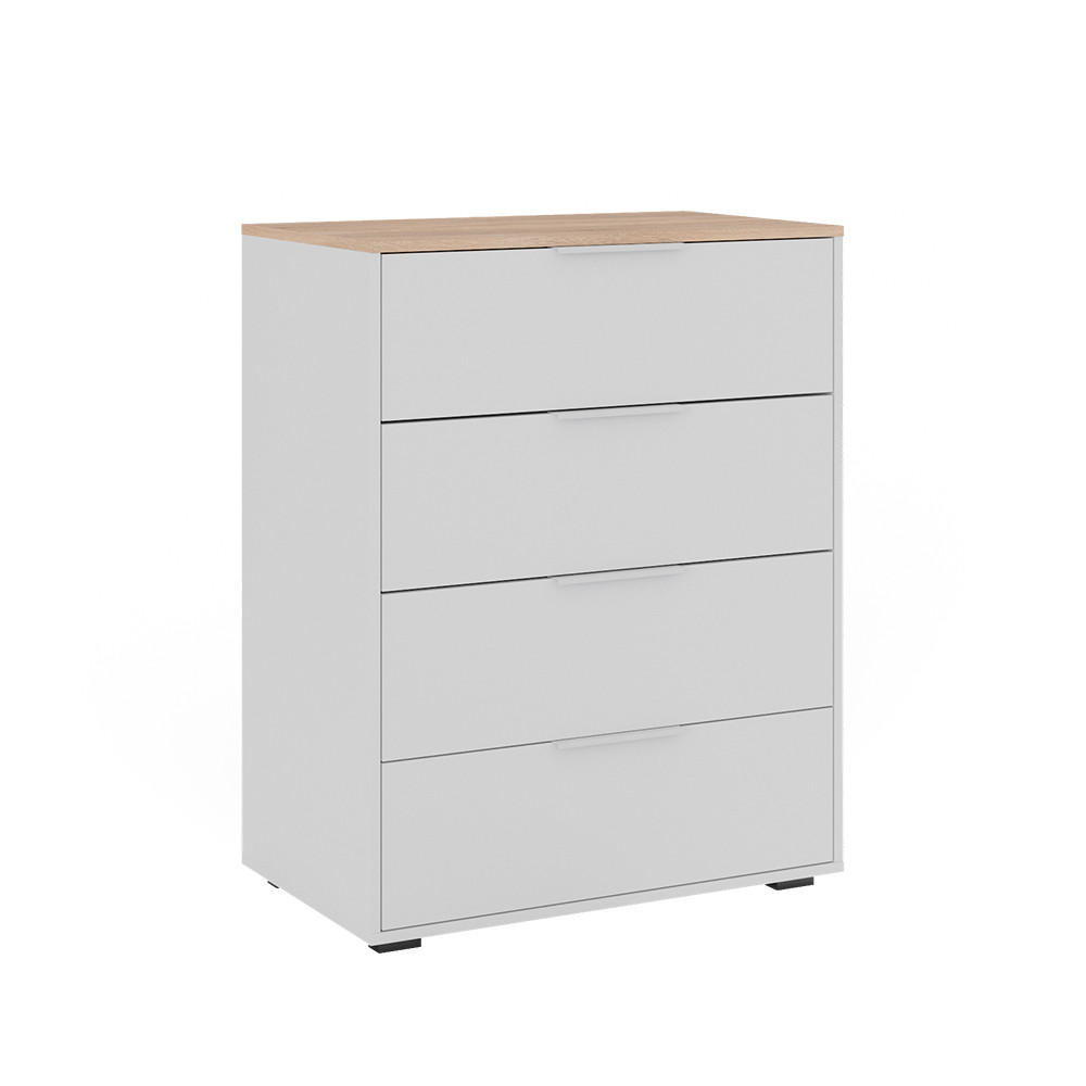 Vicco PŘÍBORNÍK Betti Bílá/Sonoma 30 x 83.6 cm se 4x zásuvkou