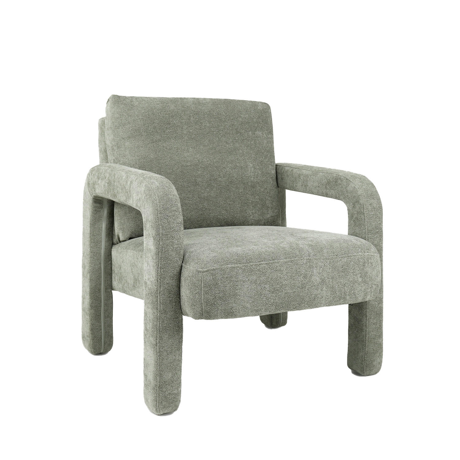 LESESESSEL Runa Grün 72 cm x 81 cm - Grün, Textil (72/81/79cm) - Klast Home