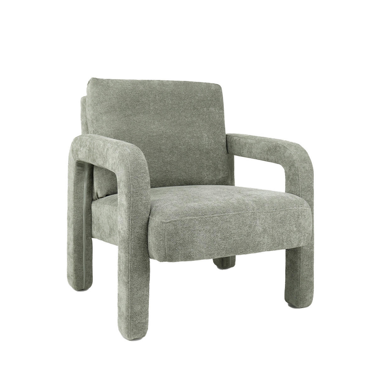 LESESESSEL Runa Grün 72 cm x 81 cm - Grün, Textil (72/81/79cm) - Klast Home