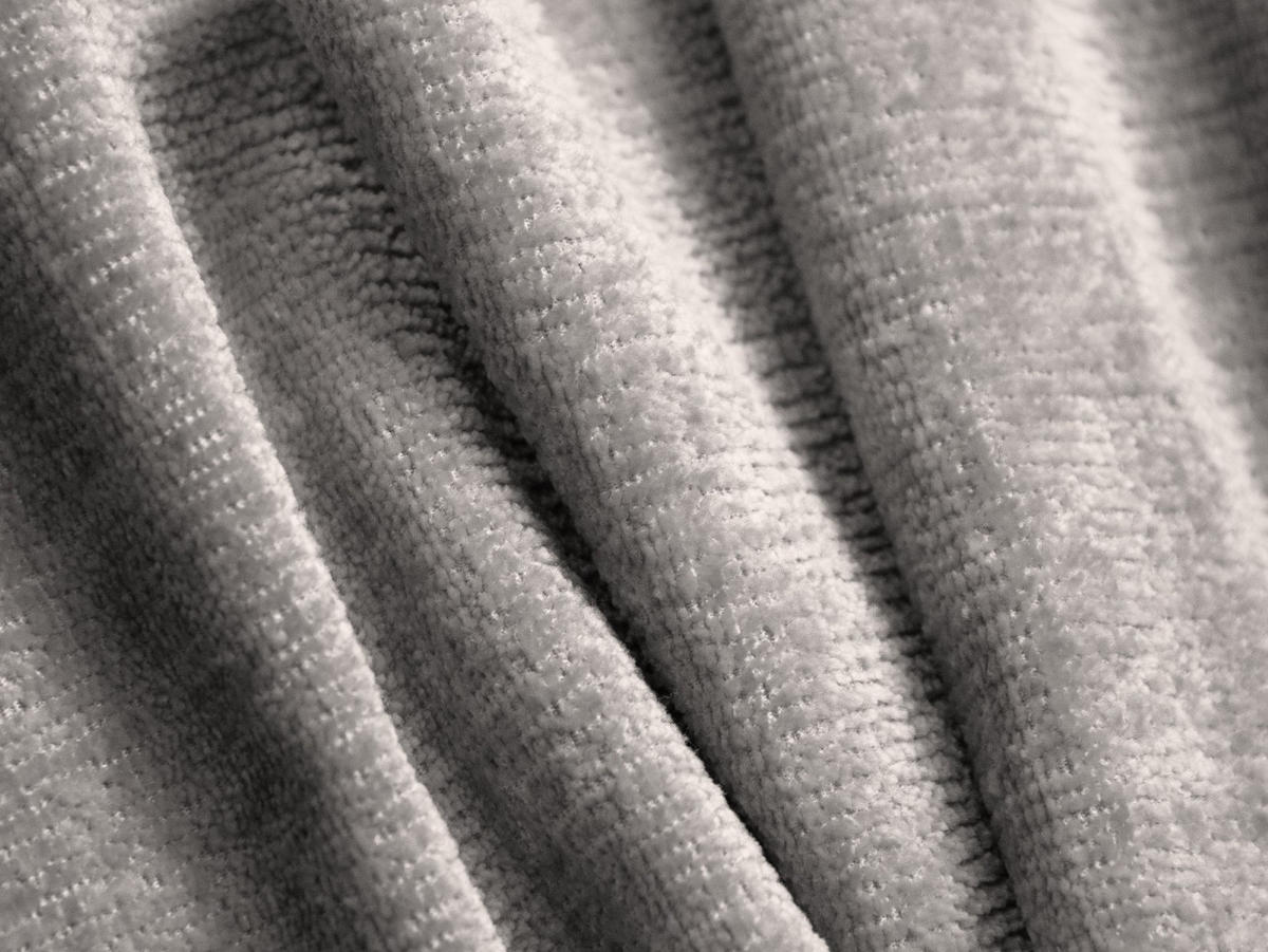 POUF Jenny aus Chenille-Stoff silber - Silberfarben, Textil (88/40/90cm) - Micadoni
