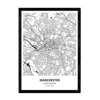 POSTER Manchester - Vereinigtes Königreich A4 Rahmenlos - Klar, Papier (29.7/5/21cm) - Nacnic