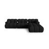 SOFA modular Bellis aus 3D-Stoff schwarz 4 Sitzplätze - Schwarz, Textil (188/70/282cm) - Micadoni