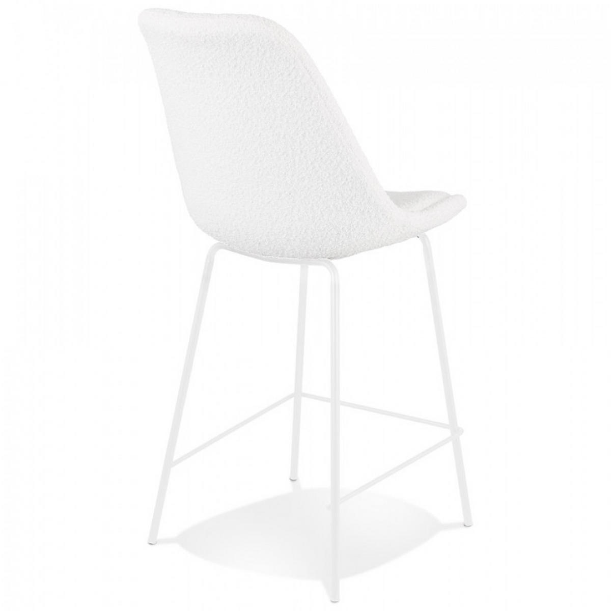 BARHOCKER Weiß 45x105x49cm - Weiß, Textil/Metall (45/105/49cm) - AlterEgo
