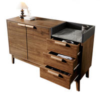 SIDEBOARD 120/40/77 cm in Dunkel Eiche mit 3 Schubladen und 2 Türen - Eichefarben, Holzwerkstoff (120/77/40cm) - Flora Grace