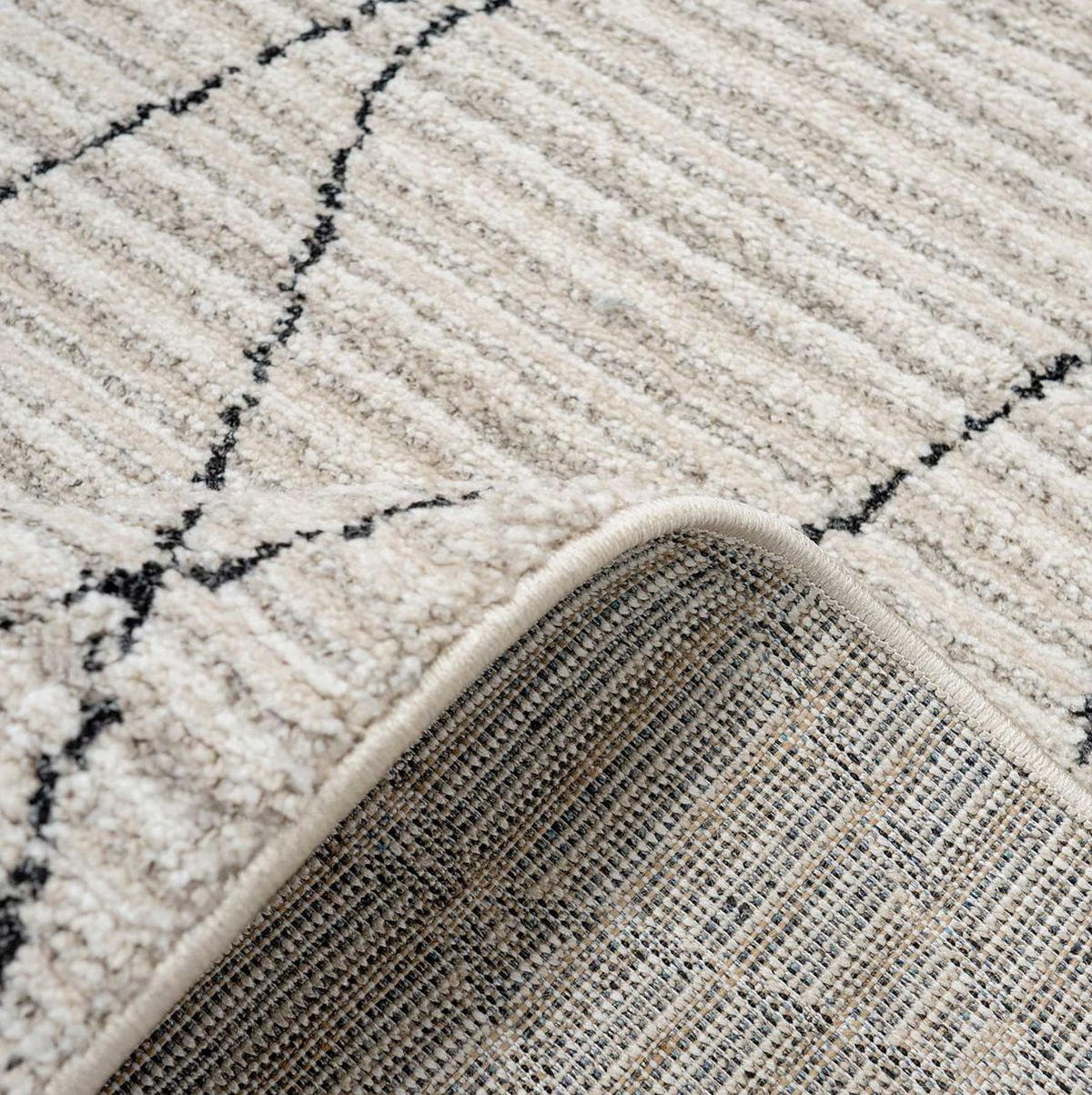 VINTAGE-TEPPICH Medini Linea Beige - Beige, Textil (119/170cm) - Kukoon Rugs