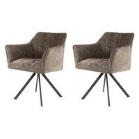 ESSZIMMERSTUHL Raster Taupe 61/62/82 cm - Graubraun, Textil (62/82/61cm) - Hoyz Collection