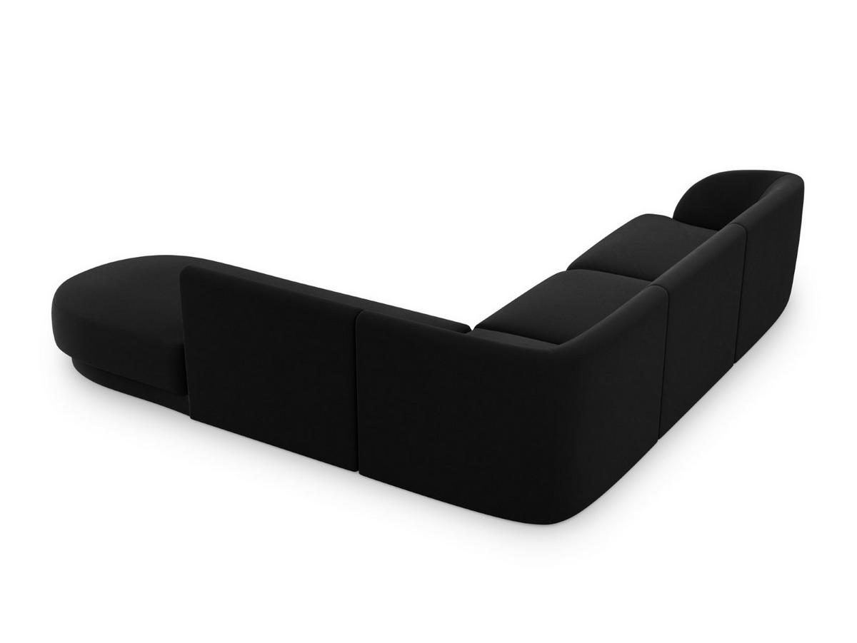 ECKSOFA rechts Miley aus Samt schwarz 6 Sitzplätze - Schwarz, Textil (248/255cm) - Micadoni