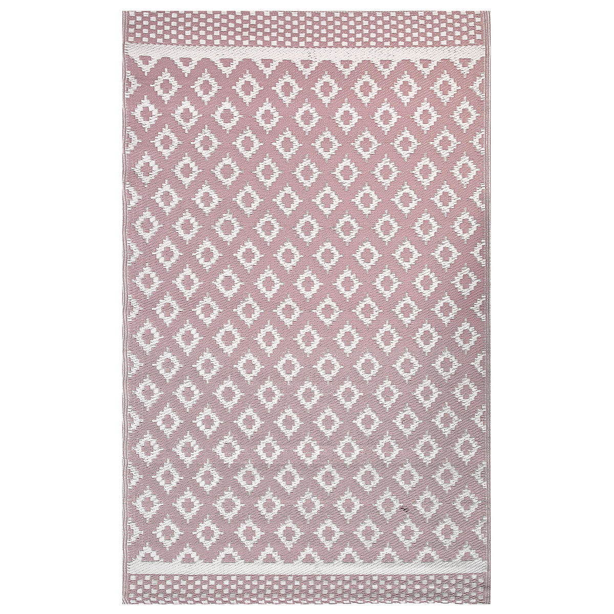 OUTDOORTEPPICH Thane 180/120 cm - Pink/Weiß, Kunststoff (120/180cm) - Beliani